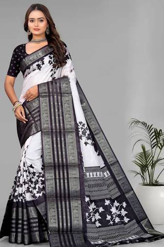 dola digital floral print saree