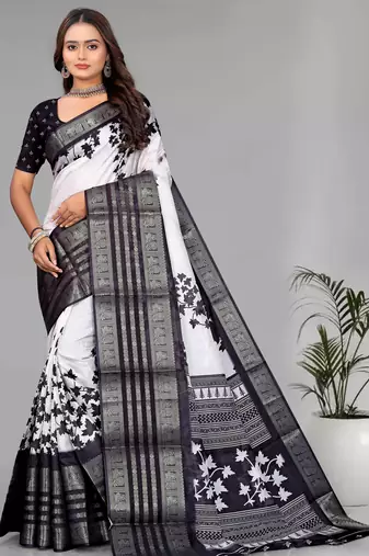 dola digital floral print saree