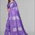 purple floral linen cotton digital print saree (purple)