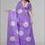 purple floral linen cotton digital print saree (purple)
