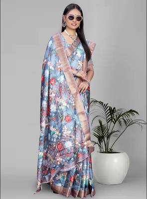 dola digital floral print saree 1