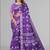 purple  linen cotton digital print saree ( purple )
