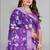 purple  linen cotton digital print saree ( purple )