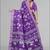 purple  linen cotton digital print saree ( purple )