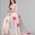off white floral linen cotton digital print saree ( off white)