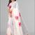 off white floral linen cotton digital print saree ( off white)