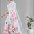 white floral linen cotton digital print saree (white)