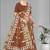 brown  linen cotton digital print saree ( brown)