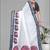 off white  linen cotton  animal digital print saree (white)
