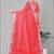 red  linen cotton paisley digital print saree (red)