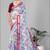 off white  linen cotton digital print saree (multi)