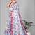off white  linen cotton digital print saree (multi)