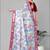 off white  linen cotton digital print saree (multi)