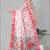 off white floral linen cotton digital print saree
