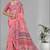 pink  linen  digital print saree (pink)