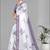 white  linen cotton digital print saree (white)