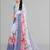 grey floral linen digital print saree (grey)