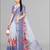 grey floral linen digital print saree (grey)