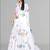 white  linen  digital print saree (white)