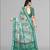 green  linen  digital print saree (green)
