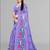 purple floral linen cotton digital print saree (purple)