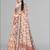 beige  linen  digital print saree (chicku)