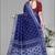 blue  linen digital print saree (navy blue)
