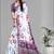 white  linen  digital print saree (multi)