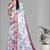 off white  linen  digital print saree (chicku)