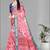 pink floral linen cotton digital print saree (pink)