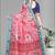 pink floral linen cotton digital print saree (pink)