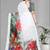 white  linen  digital print saree (white)