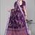 wine floral linen cotton digital print saree (purple)