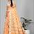 yellow  linen cotton  digital print saree (yellow)