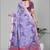 purple floral linen cotton digital print saree (purple)