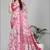 pink madhubani digital print saree (pink)