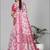 pink madhubani digital print saree (pink)