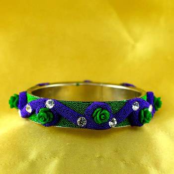 Hand Made Cold Lakh Brass Bangle 2