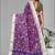 purple floral linen cotton digital print saree (purple)