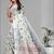 off white  linen  digital print saree (white)