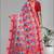 pink linen  digital print saree (multi)