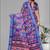 blue floral linen cotton digital print saree (purple)