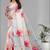 cream  linen  digital print saree (chicku)