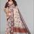 cream  linen  digital print saree (chicku)
