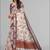 cream  linen  digital print saree (chicku)