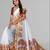 white  linen animal digital print saree (yellow)