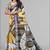 mustard linen  digital print saree (mustard)