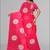 pink floral linen cotton digital print saree (pink)
