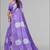 purple  linen  digital print saree (purple)