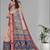 cream  madhubani linen  digital print saree (beige)